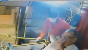 Terrifying moment passenger stabs bus driver to death in revenge over affair with wife