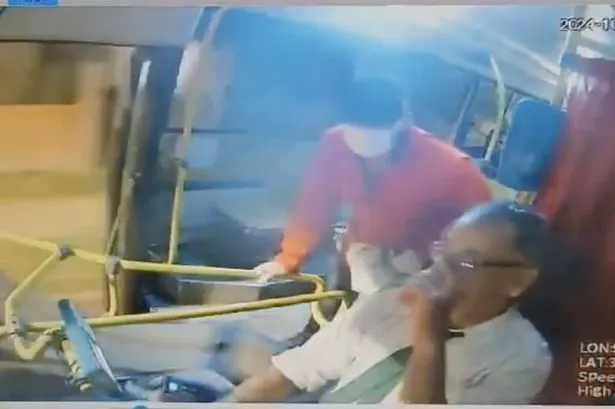 Terrifying moment passenger stabs bus driver to death in revenge over affair with wife