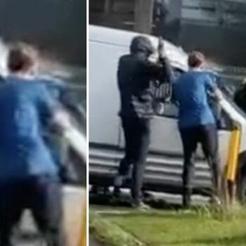 Terrifying video shows moment armed thugs attack car in Tesco road rage incident