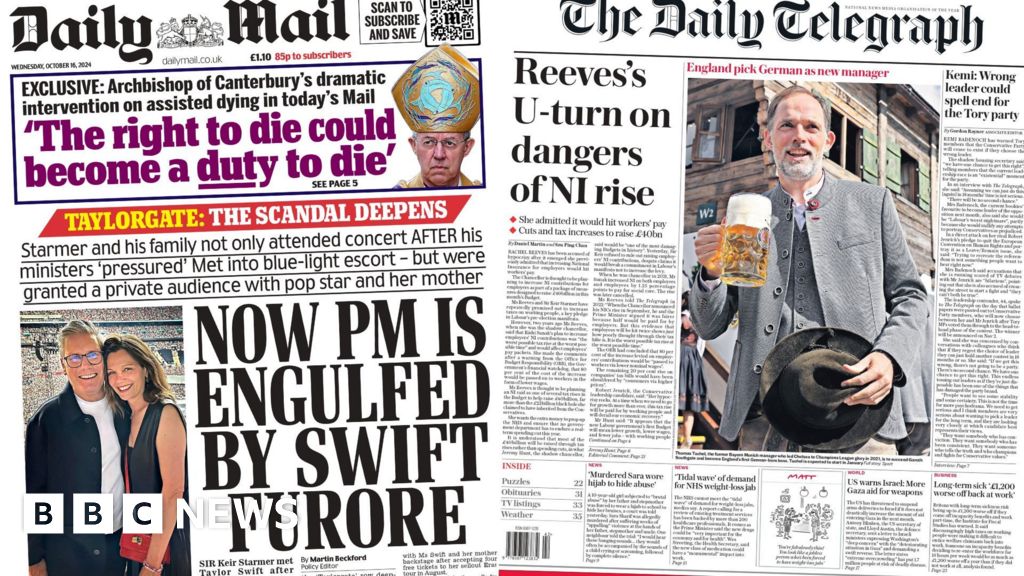 The Papers: 'England pick German' and 'Taylorgate' for Starmer