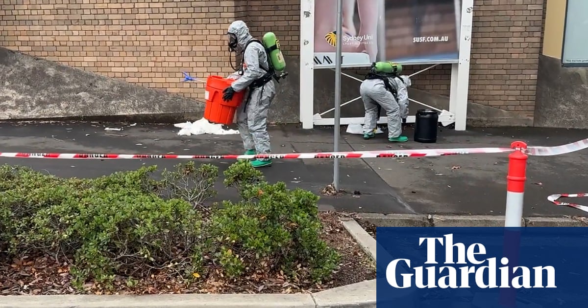 Three people taken to hospital after incident involving ‘acid-based chemicals’ at Sydney University