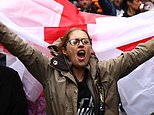 Tommy Robinson's supporters take to the streets of London as Winston Churchill's statue and the Cenotaph are guarded by ring of steel