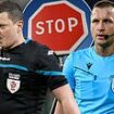 Two Champions League referees are BANNED from football after being arrested drunk and stealing a road sign, hours before they were due to be in charge of Rangers match