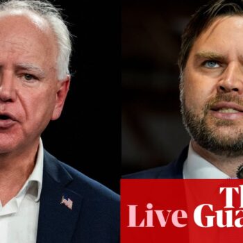 US elections: Tim Walz and JD Vance to face off in VP debate – live updates