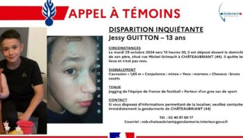 Un appel à témoins lancé en Loire-Atlantique après la disparition d’un enfant de 13 ans