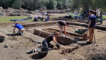 Un equipo sevillano de la Pablo de Olavide descubre un triclinio acuático en la Villa Adriana en Roma