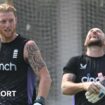 Ben Stokes and Brendon McCullum in the nets