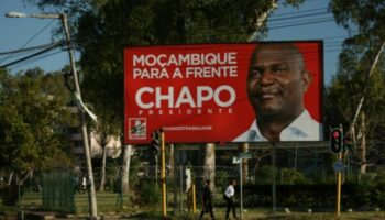 Wahlplakat von Daniel Chapo in Maputo