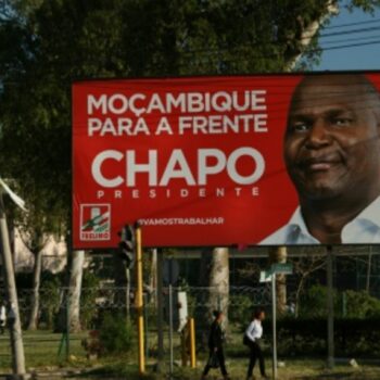 Wahlplakat von Daniel Chapo in Maputo