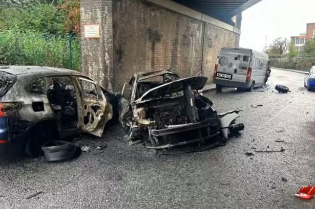 Woman and two children injured as police chase leads to two-car fireball crash