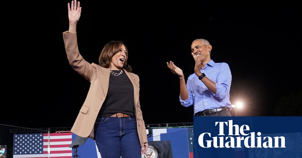 ‘Ours is a fight for the future’: Harris and Obama share stage for first time at Georgia rally