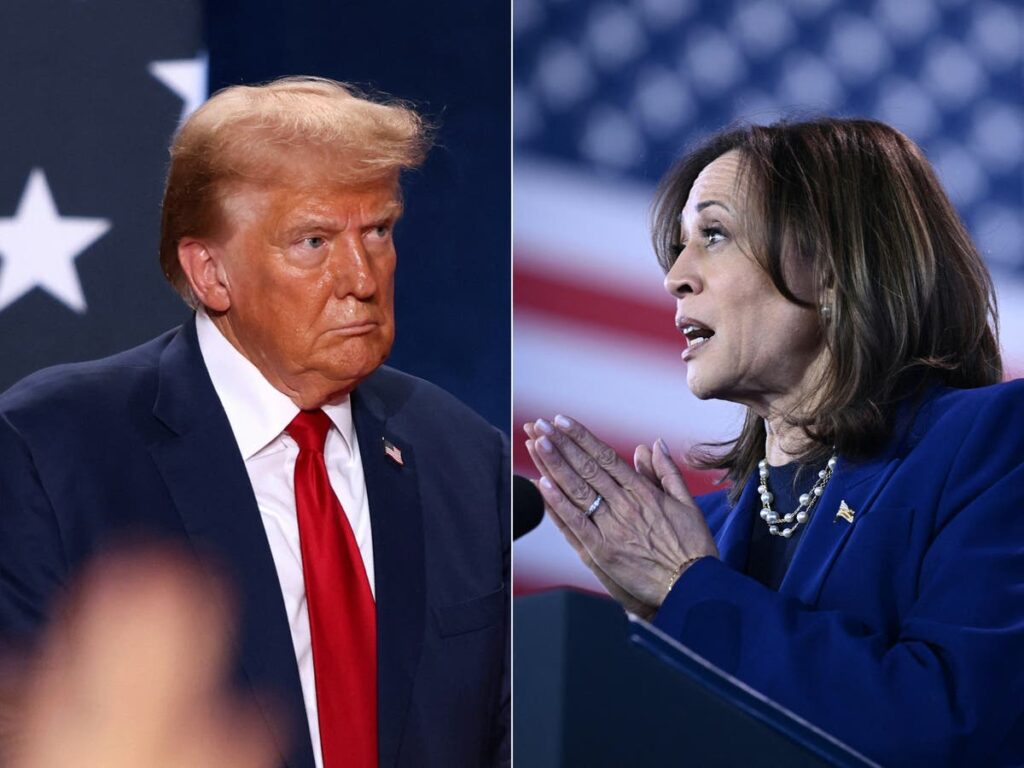 Trump and Harris polls tighten with days to go as former president sues CBS News for $10bn: 2024 election live updates