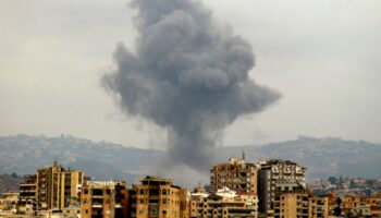 Frappe israélienne sur la ville de Tyre, dans le sud du Liban, le 7 octobre 2024.