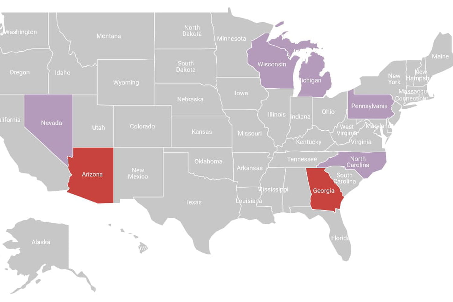 Swing States : les résultats des sondages dans ces 7 Etats pivots qui décideront de l'élection américaine