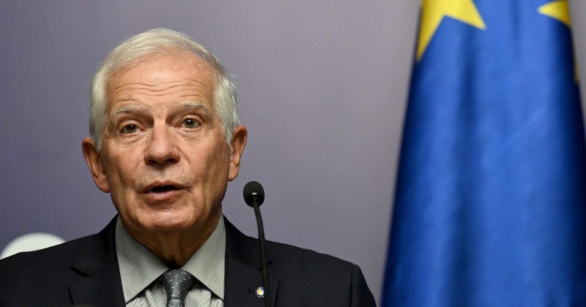 Le chef de la diplomatie de l'Union européenne Josep Borrell, le 2 octobre 2023 à Kiev