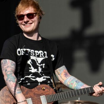 Ed Sheeran performs with The Offspring during BottleRock Napa Valley on Sunday, May 26, 2024, in Napa, Calif. (Photo by Amy Harris/Invision/AP)