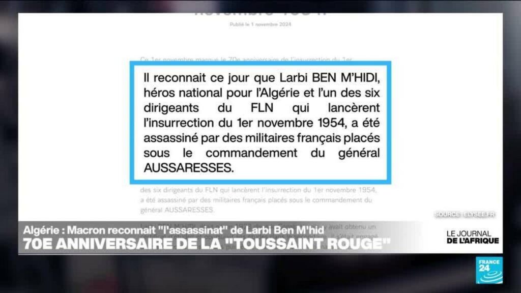 Algérie : Macron reconnaît "l'assassinat" de Larbi Ben M'hidi "par des militaires français"