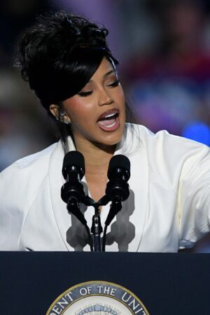 Cardi B suffers teleprompter glitch during Harris rally in Wisconsin