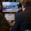 Tory members waiting for the news at the Stirrup Cup bar and café in Kettering