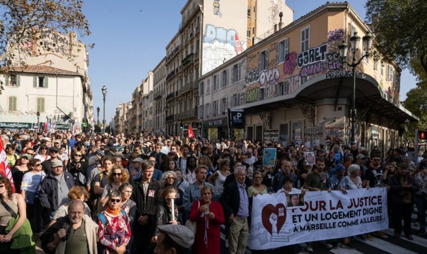 Procès de la rue d’Aubagne : des milliers de Marseillais réclament « justice et un logement digne »