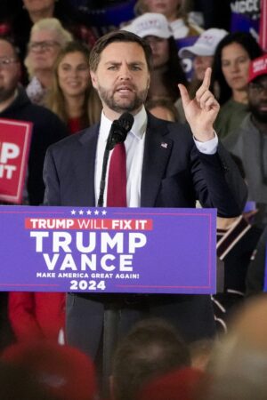 JD Vance blames economic woes on Harris leadership during election eve night rally in Pennsylvania