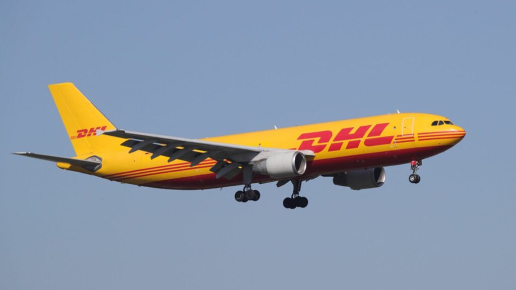 Leipzieg, Germany – March 31, 2020: A beautiful shot of the airplane DHL flights landing at DHL hub in Leipzig LEJ, Germany. Pic: iStock