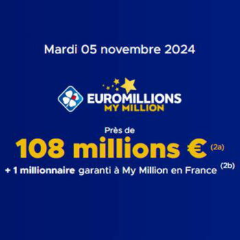 Résultat Euromillions (FDJ) : le tirage de ce mardi 5 novembre 2024, 108 millions d'euros en jeu