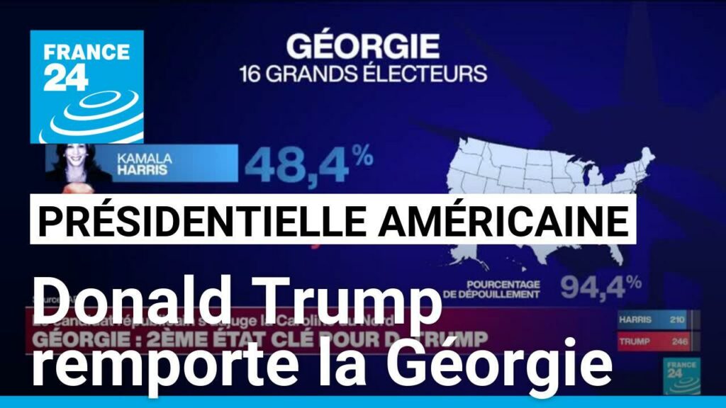 Présidentielle américaine : Donald Trump remporte un 2e Etat-clé, la Géorgie