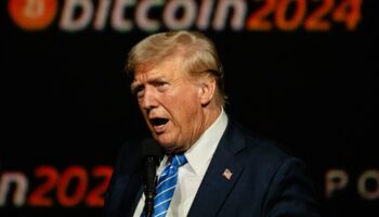 Donald Trump, lors d'un discours à la conférence Bitcoin 2024, le 27 juillet 2024 à Nashville, dans le Tennessee.