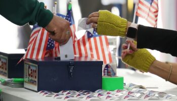 Un électeur dans un bureau de vote à Las Vegas, le 5 novembre 2024 au Nevada