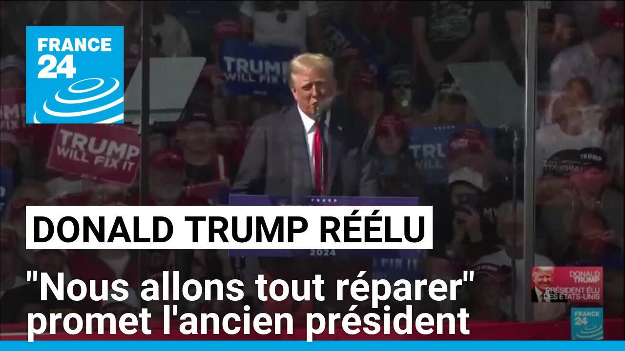 Donald Trump réélu : "Nous allons tout réparer" promet l'ancien président