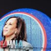 Portrait de la vice-présidente des Etats-Unis, candidate malheureuse à la présidentielle, Kamala Harris, projeté sur la façade de Sphere, une salle de spectacle à Las Vegas, dans le Nevada, aux Etats-Unis, le 4 novembre 2024