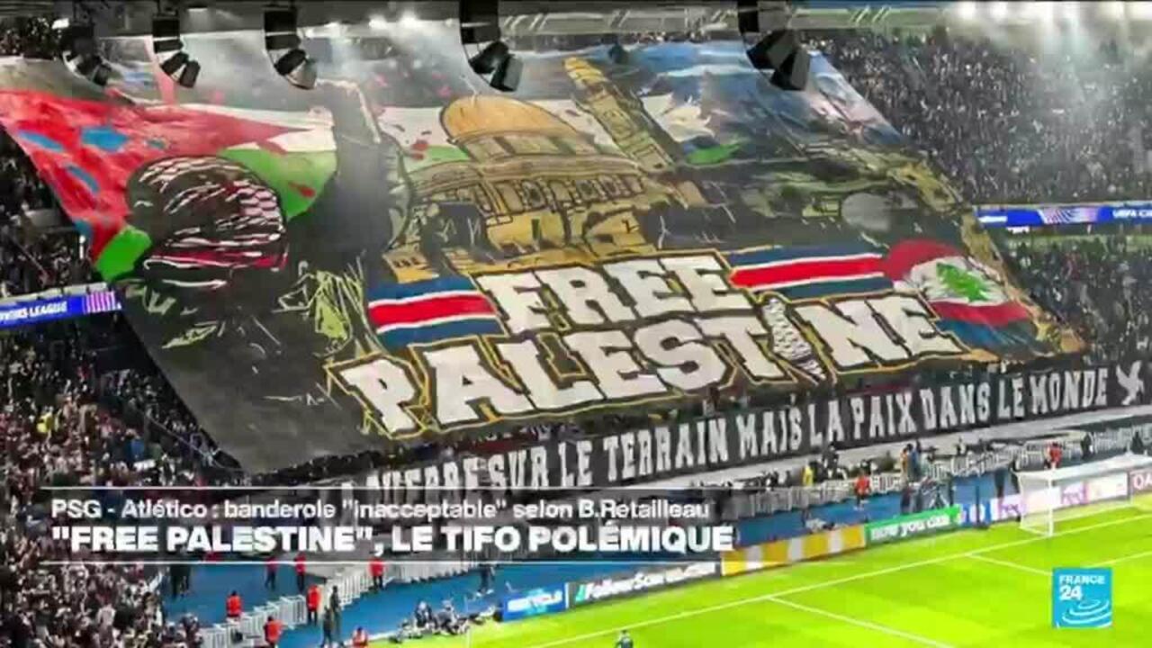 PSG : un immense tifo en soutien à la Palestine déployé par les supporters