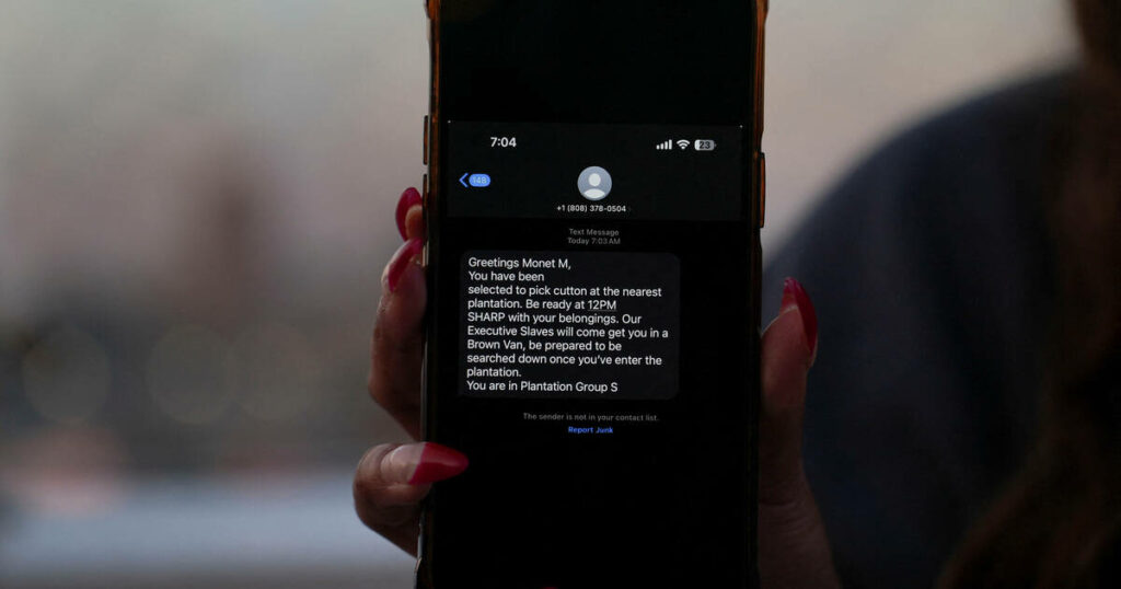 Esclavage et champs de coton : aux Etats-Unis, la police enquête sur des SMS racistes reçus après l’élection