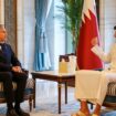 US Secretary of State Antony Blinken meets with Qatari Emir Sheikh Tamim bin Hamad al-Thani at Lusail Palace in Doha, Qatar, Wednesday, June 12, 2024. (Ibraheem Al Omari/Pool Photo via AP)