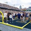 Fans topple goal posts as Georgia Tech upsets fourth-ranked Miami in ACC thriller