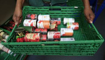 Stocks of food at a food bank. File pic: PA