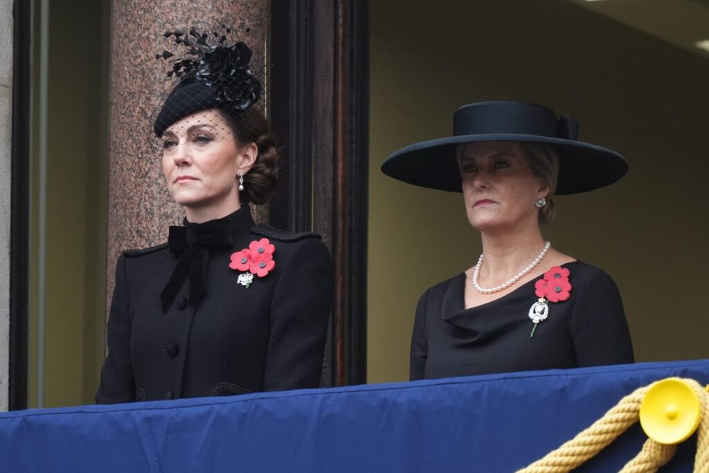 Princess of Wales pays tribute in military-style dress coat at Remembrance service