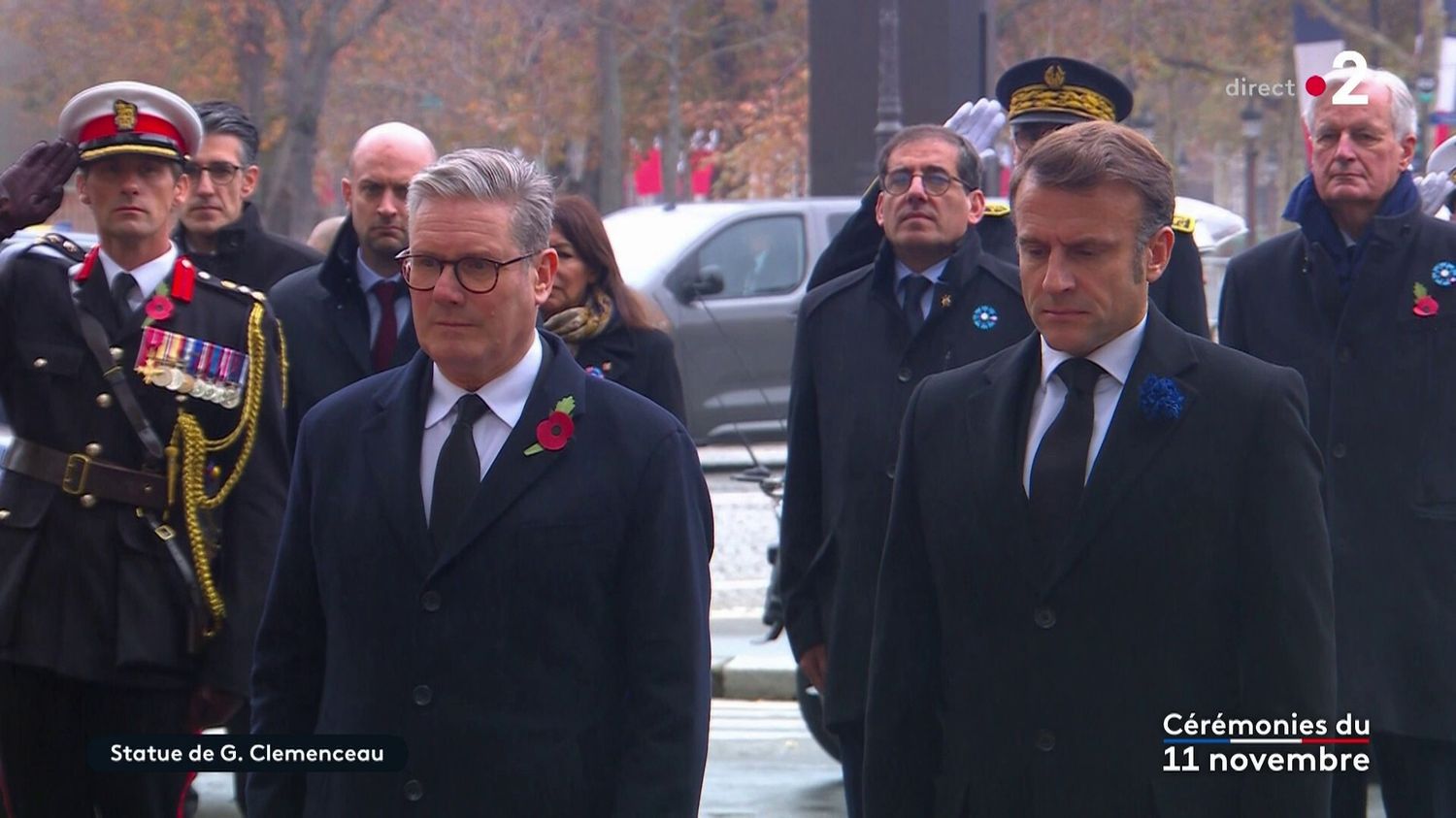 11-Novembre : Emmanuel Macron et le Premier ministre britannique Keir Starmer rendent hommage à Winston Churchill