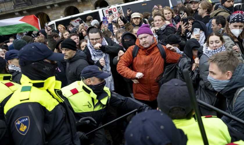 Demonstrationsverbot in Amsterdam: Festnahmen bei propalästinensischer Demo