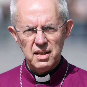 FILE - The Archbishop of Canterbury Justin Welby walks through Westminster in London on Sept. 14, 2022. (Richard Heathcote/Pool Photo via AP, File)