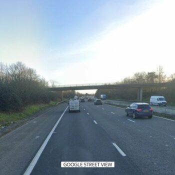 The crash took place between junctions 24 and 25 of the M5. File pic