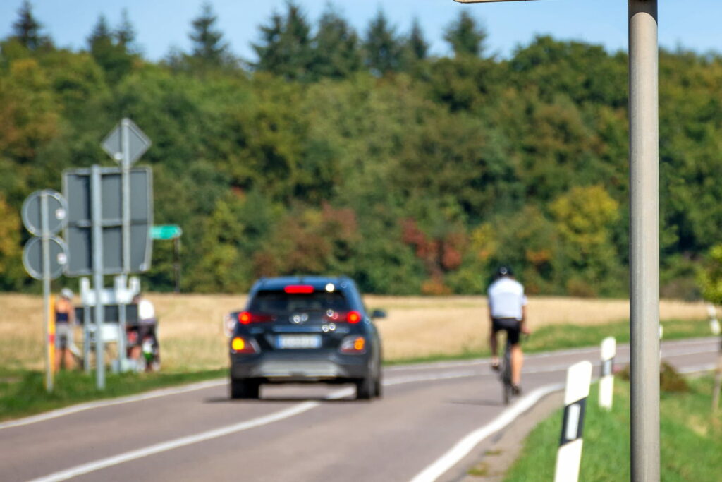 C'est la seule façon de dépasser un vélo sur une ligne blanche sans risquer une amende salée