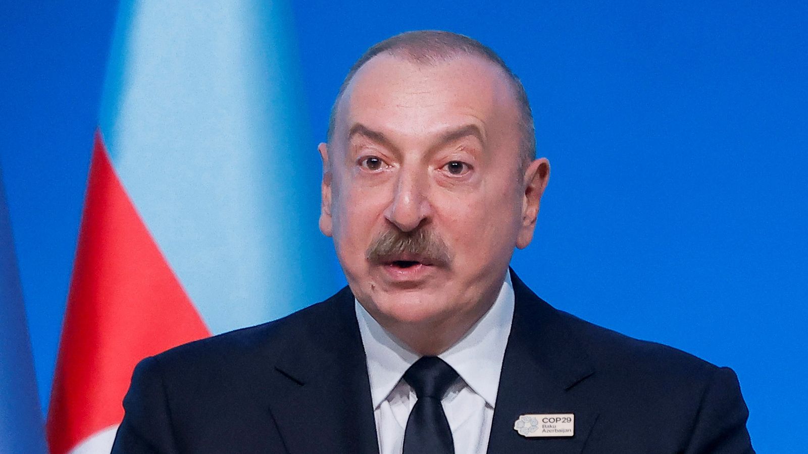 President of Azerbaijan Ilham Aliyev speaks at the Opening Ceremony of the United Nations climate change conference COP29 in Baku, Azerbaijan November 12, 2024. REUTERS/Maxim Shemetov