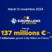 Résultat Euromillions (FDJ) : le tirage de ce mardi 12 novembre 2024, 137 millions d'euros en jeu