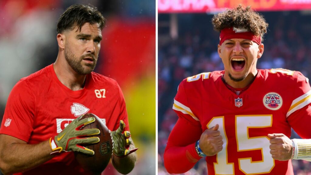 Travis Kelce and Patrick Mahomes. Pics: AP