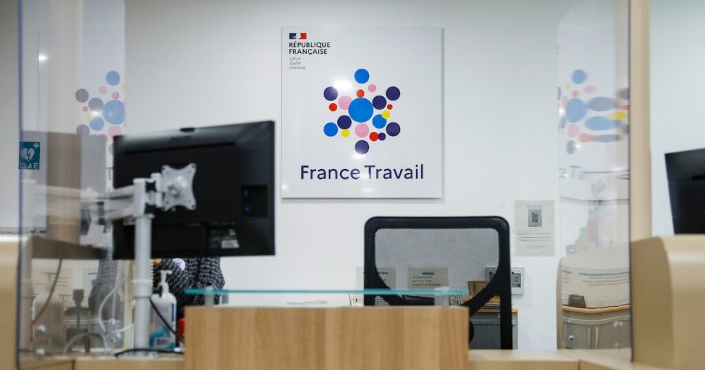 Une agence France Travail pour les demandeurs d'emploi, le 23 avril 2024 à Dammarie-les-Lys, en Seine-et-Marne