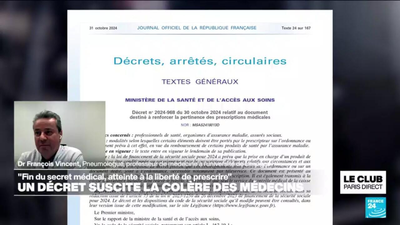 "Atteinte à la liberté de prescrire" : un décret sur les ordonnances suscite la colère des médecins