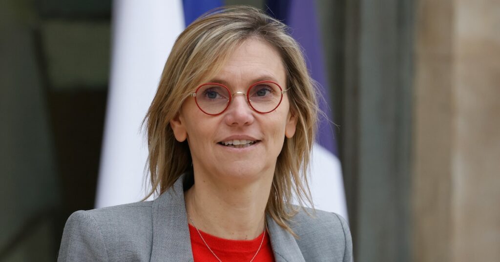 La ministre de la Transition écologique Agnès Pannier-Runacher après le conseil des ministres à l'Élysée à Paris, le 6 novembre 2024