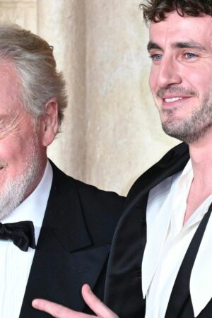 Ridley Scott and Paul Mescal at the world premiere of Gladiator II . Pic: Cover Images/AP